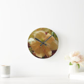 Roze Lily Bouquet Wall klok (Huis)