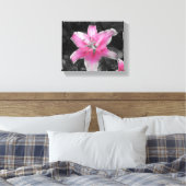 Roze Lily Canvas Afdruk (Insitu (Slaapkamer))