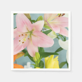 Roze Lily Cocktail Napkin Servet