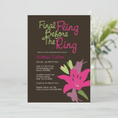 Roze Lily Definitieve Fling voor de Uitnodiging va (Staand voorkant)