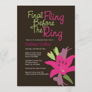 Roze Lily Definitieve Fling voor de Uitnodiging va