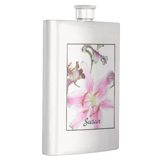 Roze Lily | Delicate roze Lily-ventilator op zilve Flacon (Rechts)