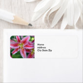  Roze Lily Floral Foto Etiket (Insitu)