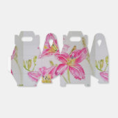  Roze Lily Floral Wedding Cake Favor Box Bedankdoosjes (Uitgevouwen)