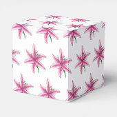 Roze Lily Flower Bridal Baby shower Floral Garden Bedankdoosjes (Achterkant)