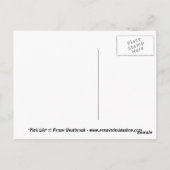 Roze Lily Flower Briefkaart (Achterkant)