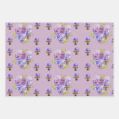  Roze Lily Flower Floral Lilies Waterverf Inpakpapier Vel (Voorkant 2)