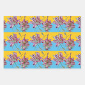  Roze Lily Flower Floral Lilies Waterverf Inpakpapier Vel (Voorkant 3)