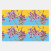  Roze Lily Flower Floral Lilies Waterverf W Inpakpapier Vel (Voorkant)