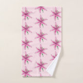 Roze Lily Flower Floral Print Garden Lilies Bad Handdoek (Handdoek)