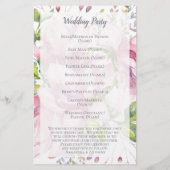 Roze Lily Flower Geometric Waterverf Wedding (Achterkant)