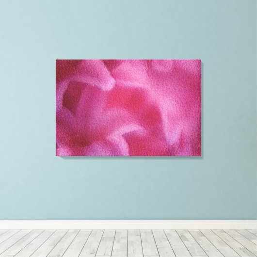 Roze Lily flower Schilderkunst - Gekapt canvas (Insitu (Houten vloer))