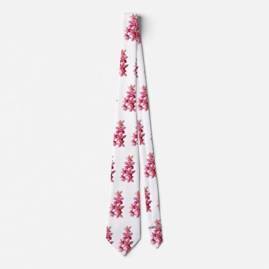 Roze Lily Flower Stropdas - HAMbWG (Voorkant)