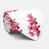 Roze Lily Flower Stropdas - HAMbWG (Opgerold)