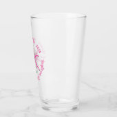 Roze Lily Flower Vrijgezellenfeest Wedding Favor Glas (Links)