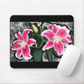 Roze Lily Flowers Mousepad Muismat (Met muis)