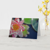 Roze Lily-kaart Kaart (Gele Bloem)