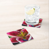 Roze Lily Kartonnen Onderzetters (Insitu)
