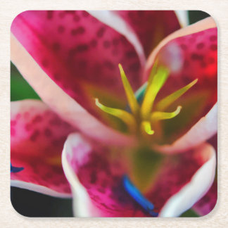 Roze Lily Kartonnen Onderzetters