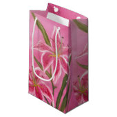 Roze Lily Klein Cadeauzakje (Voorkant Gekanteld)