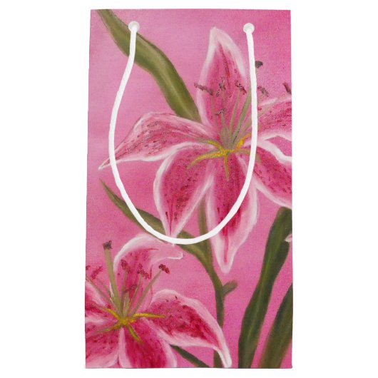 Roze Lily Klein Cadeauzakje (Voorkant)