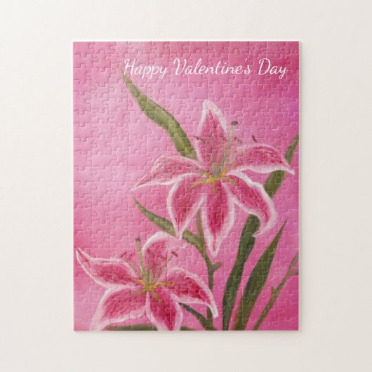 Roze Lily Legpuzzel (Verticaal)