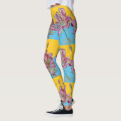 Roze Lily Lillies Floral Flower Waterverf Leggings (Links)