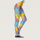 Roze Lily Lillies Floral Flower Waterverf Leggings (Rechts)