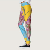 Roze Lily Lillies Floral Flower Waterverf Leggings (Links)