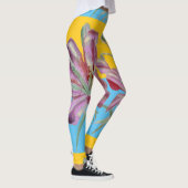 Roze Lily Lillies Floral Flower Waterverf Leggings (Rechts)