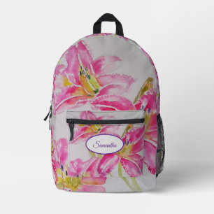 Roze Lily Llies Waterverf Meisjes Rugzak