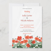 Roze Lily Lotus Bloemen In Vijver Bruiloft Kaart (Voorkant)