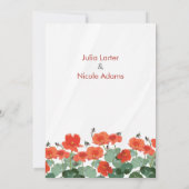 Roze Lily Lotus Bloemen In Vijver Bruiloft Kaart (Achterkant)