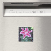 Roze Lily Magnet (Insitu (Vaatwasser))
