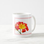 Roze Lily op White Koffiemok (Voorkant rechts)