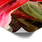 Roze Lily Original Botanical Print Canvas Poster (Hoek)