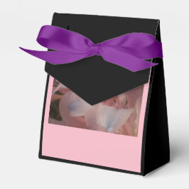 Roze Lily Paarse Ribbon Bedankdoosjes