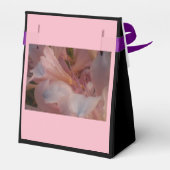 Roze Lily Paarse Ribbon Bedankdoosjes (Achterkant)