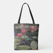 Roze Lily Pond Canvas tas (Achterkant)