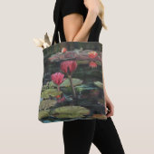 Roze Lily Pond Canvas tas (Dichtbij)