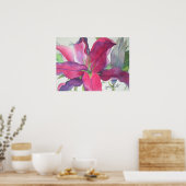 Roze Lily Print (Keuken)