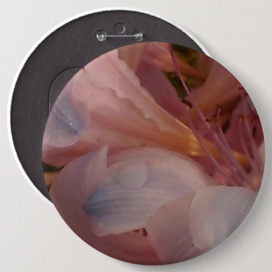 Roze Lily Ronde Button 6,0 Cm (Voorkant /achterkant)