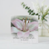 Roze Lily Save-the-date Save The Date (Staand voorkant)