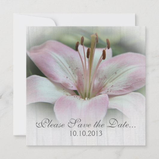 Roze Lily Save-the-date Save The Date (Voorkant)