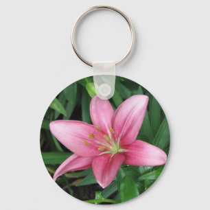 Roze Lily Sleutelhanger