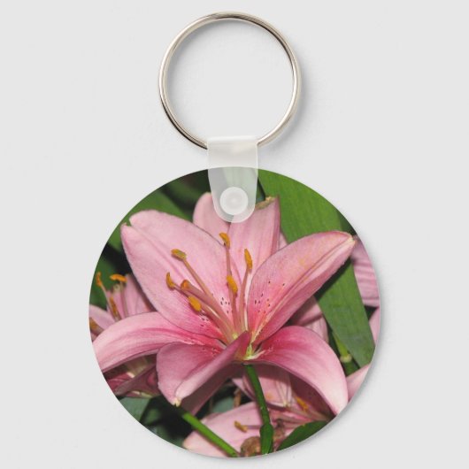 Roze Lily Sleutelhanger (Voorkant)
