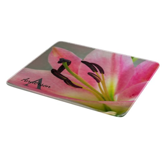 Roze Lily Snijplank (Hoek)