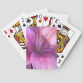 Roze Lily-spelkaarten Pokerkaarten (Achterkant)