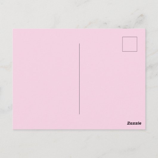  Roze Lily Waterverf Birthday Briefkaart (Achterkant)