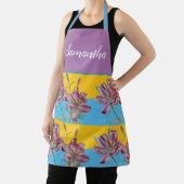  Roze Lily Waterverf Kitchen Floral Apron Schort (Insitu)